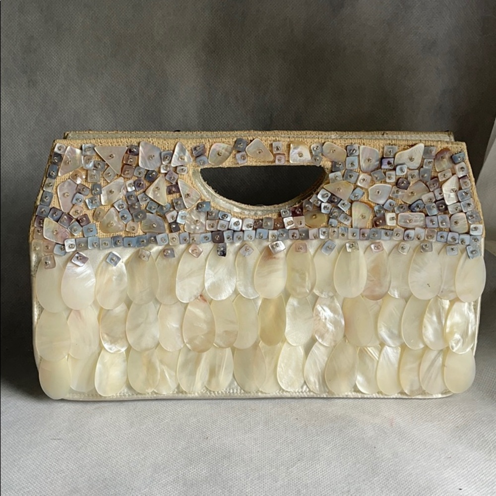 Genuine mother of Pearl hand bag purse beach cruise florida Texas boho